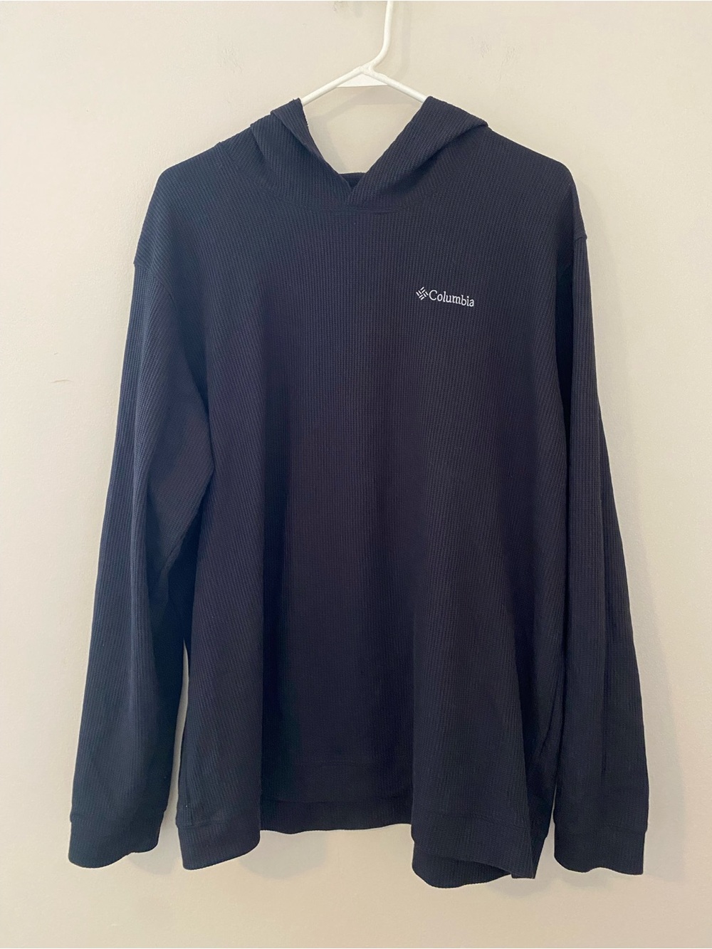 Columbia Cotton blend Black Hooded Long-Sleeve Top Plus XXL